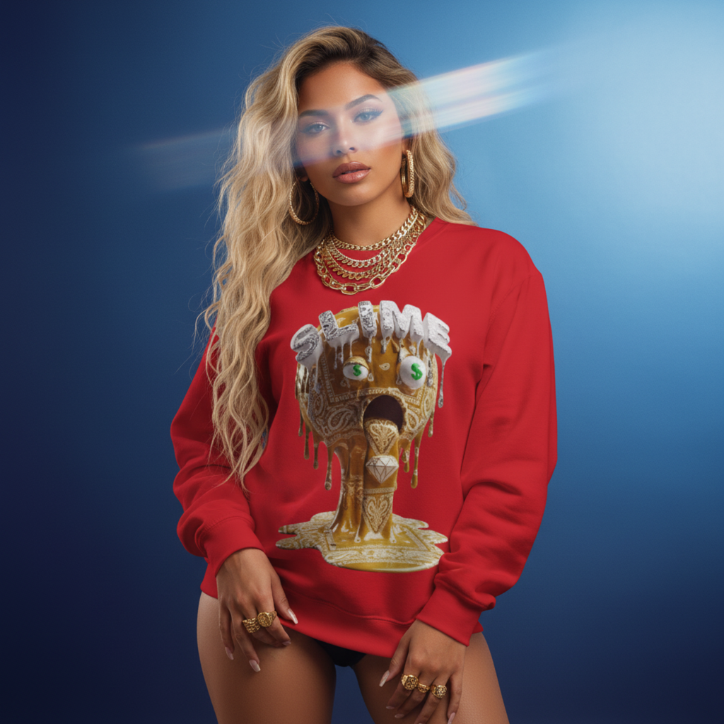 FUTURE F@TBOI SLIME Sweatshirt - Cozy Unisex Crewneck, Slime Design, Perfect for Gifts, Halloween Vibes, or Everyday Fun