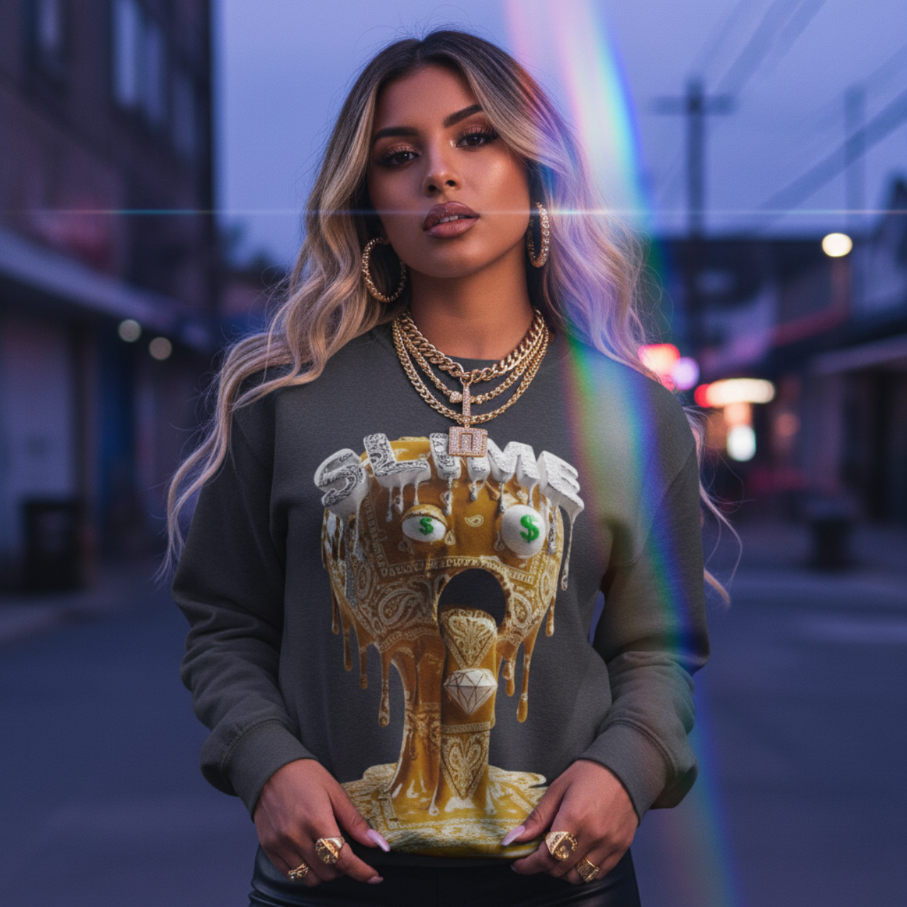 FUTURE F@TBOI SLIME Sweatshirt - Cozy Unisex Crewneck, Slime Design, Perfect for Gifts, Halloween Vibes, or Everyday Fun