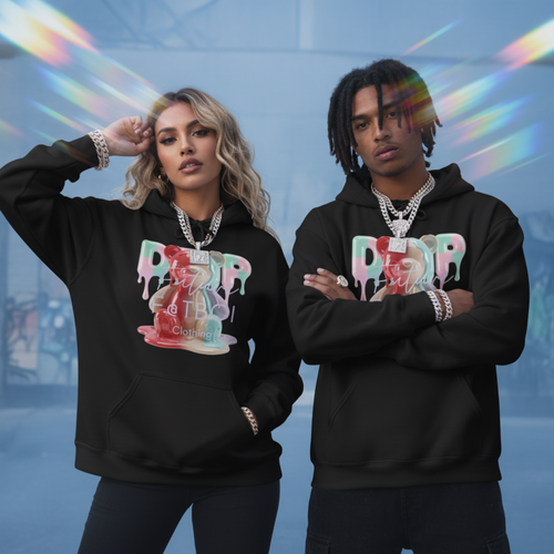 Colorful Drip Bear Hoodie