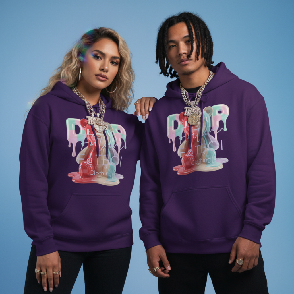 Colorful Drip Bear Hoodie