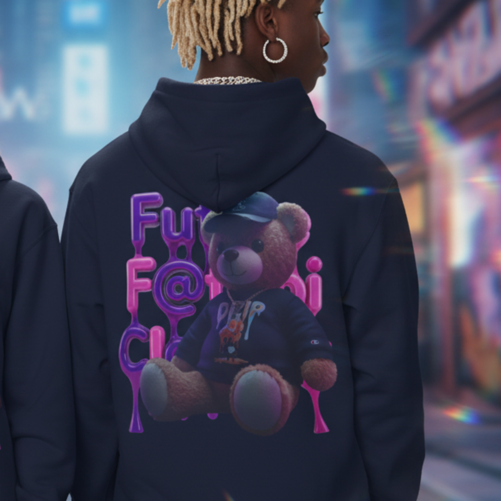Future F@Boi Club Hoodie | Unisex Fleece Pullover | Cozy Streetwear | Gift for Bear Lovers, Trendy Fashion, Graphic Sweatshirt