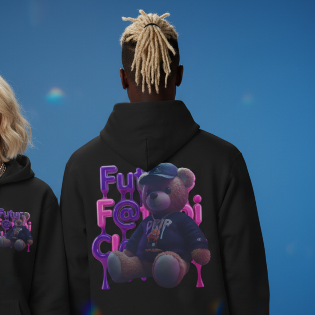 Future F@Boi Club Hoodie | Unisex Fleece Pullover | Cozy Streetwear | Gift for Bear Lovers, Trendy Fashion, Graphic Sweatshirt