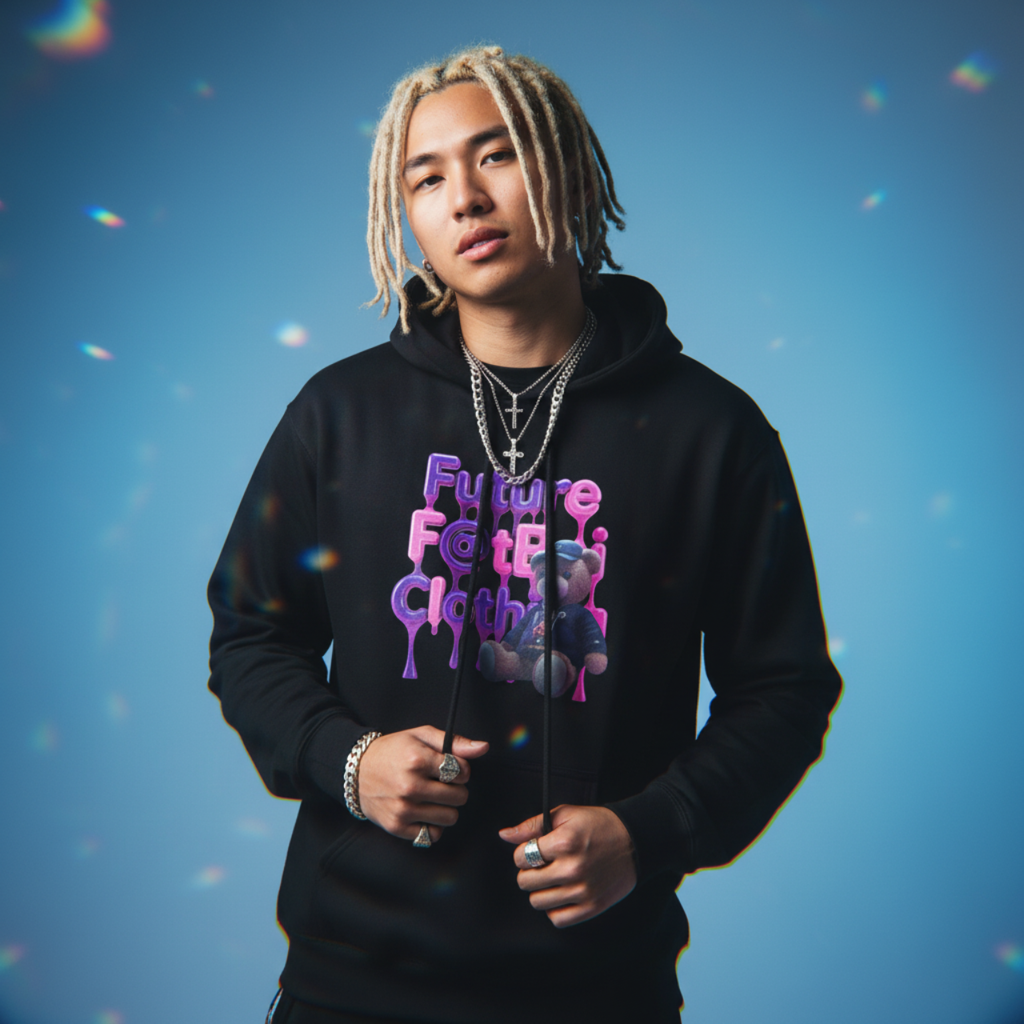 Future F@Boi Club Hoodie | Unisex Fleece Pullover | Cozy Streetwear | Gift for Bear Lovers, Trendy Fashion, Graphic Sweatshirt