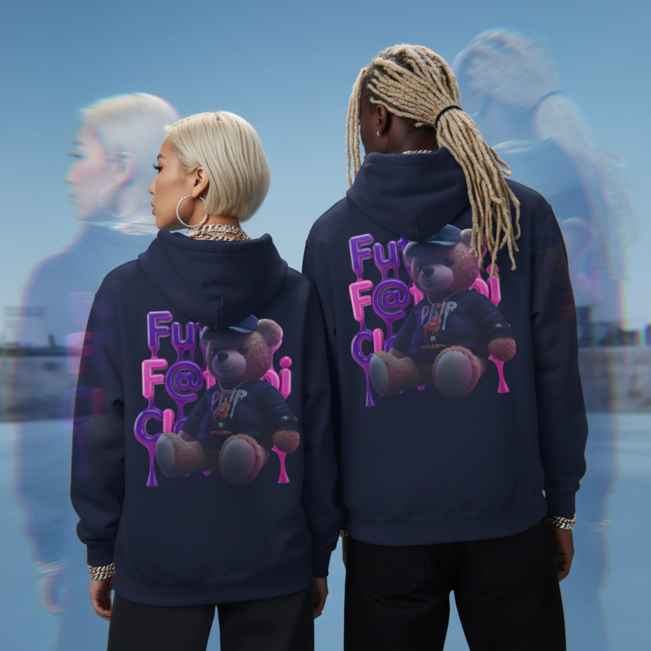 Future F@Boi Club Hoodie | Unisex Fleece Pullover | Cozy Streetwear | Gift for Bear Lovers, Trendy Fashion, Graphic Sweatshirt
