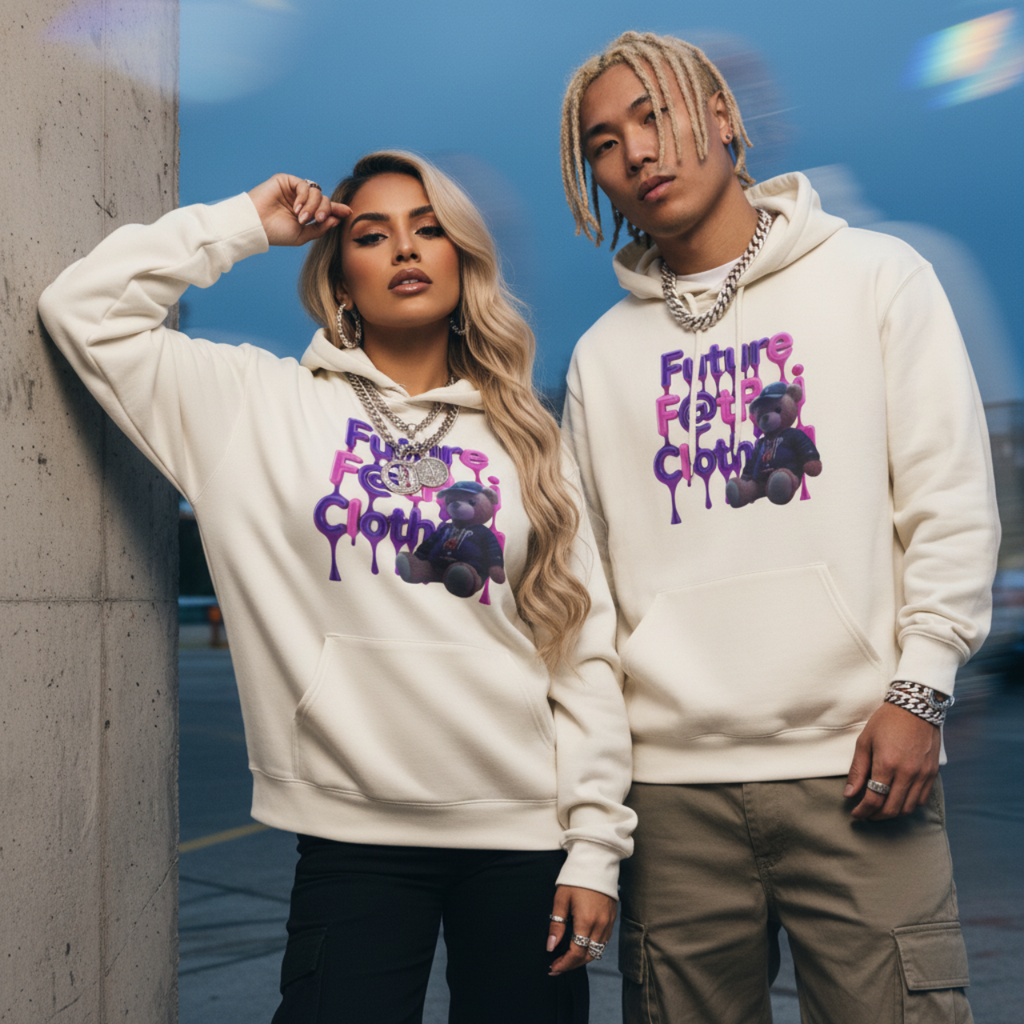 Future F@Boi Club Hoodie | Unisex Fleece Pullover | Cozy Streetwear | Gift for Bear Lovers, Trendy Fashion, Graphic Sweatshirt