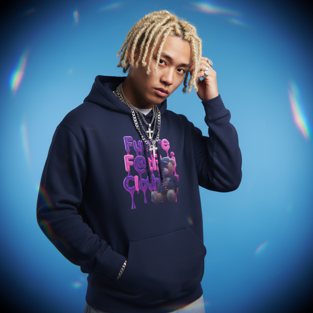 Future F@Boi Club Hoodie | Unisex Fleece Pullover | Cozy Streetwear | Gift for Bear Lovers, Trendy Fashion, Graphic Sweatshirt
