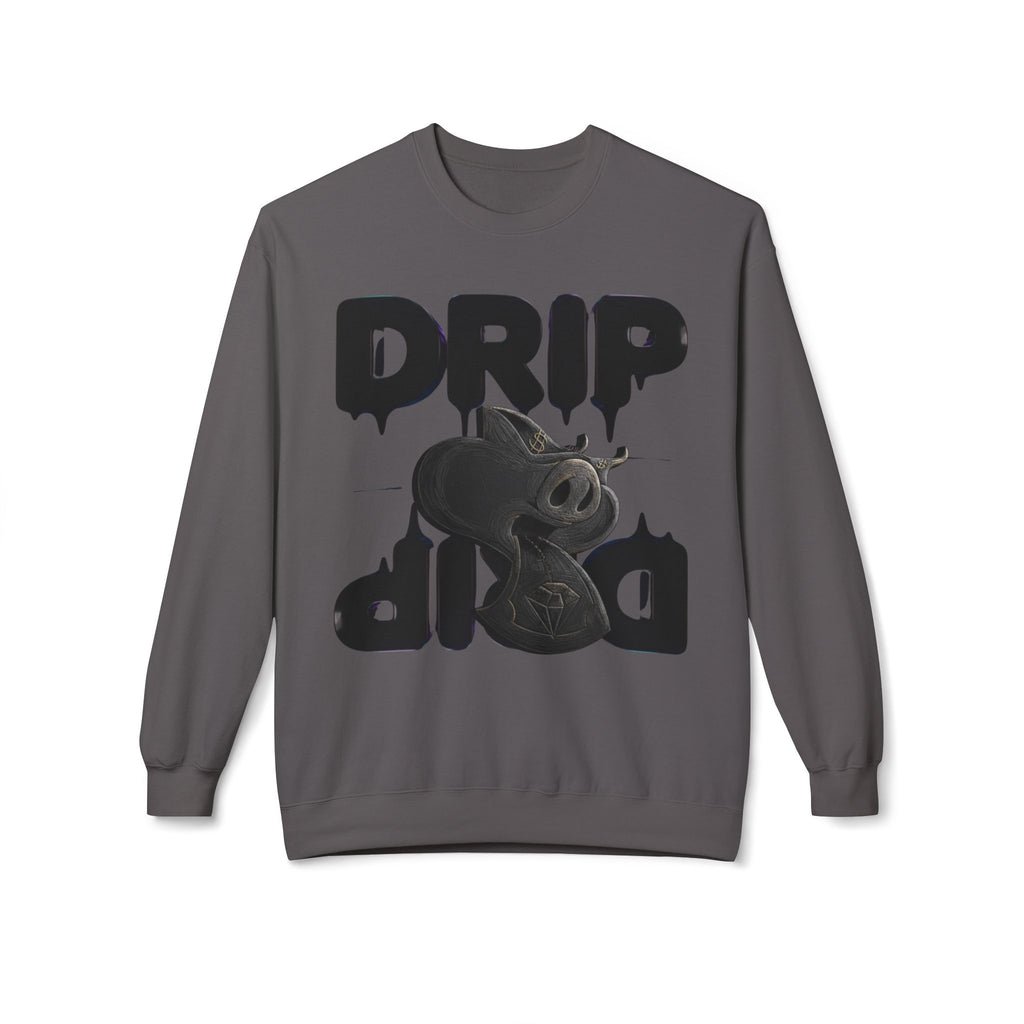 Future Fatboi Clothing Liquorice  Drip Unisex Fleece Sweatshirt, Drip Style Crewneck, Streetwear Fashion, Casual Warmth, Perfect for Gifting