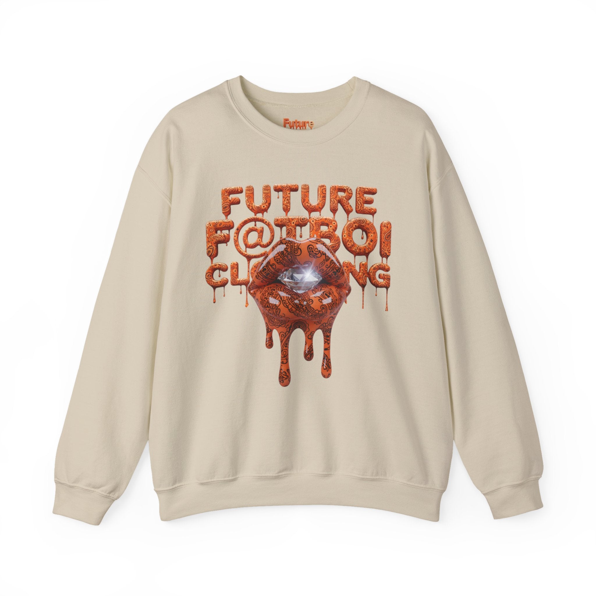Future Fatboi Orange Diamonds - Unisex Heavy Blend™ Crewneck Sweatshirt