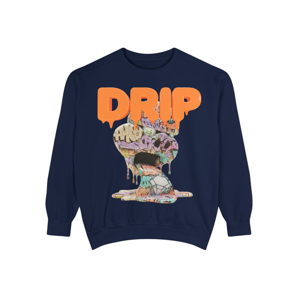 GRAFFITI HOG DRIP FUTURE F@TBOI CLOTHING DESIGN - Drip Graphic Unisex Sweatshirt, Urban Streetwear, Casual Oversized Fashion, Gift for Teens, Cozy Fall Layering