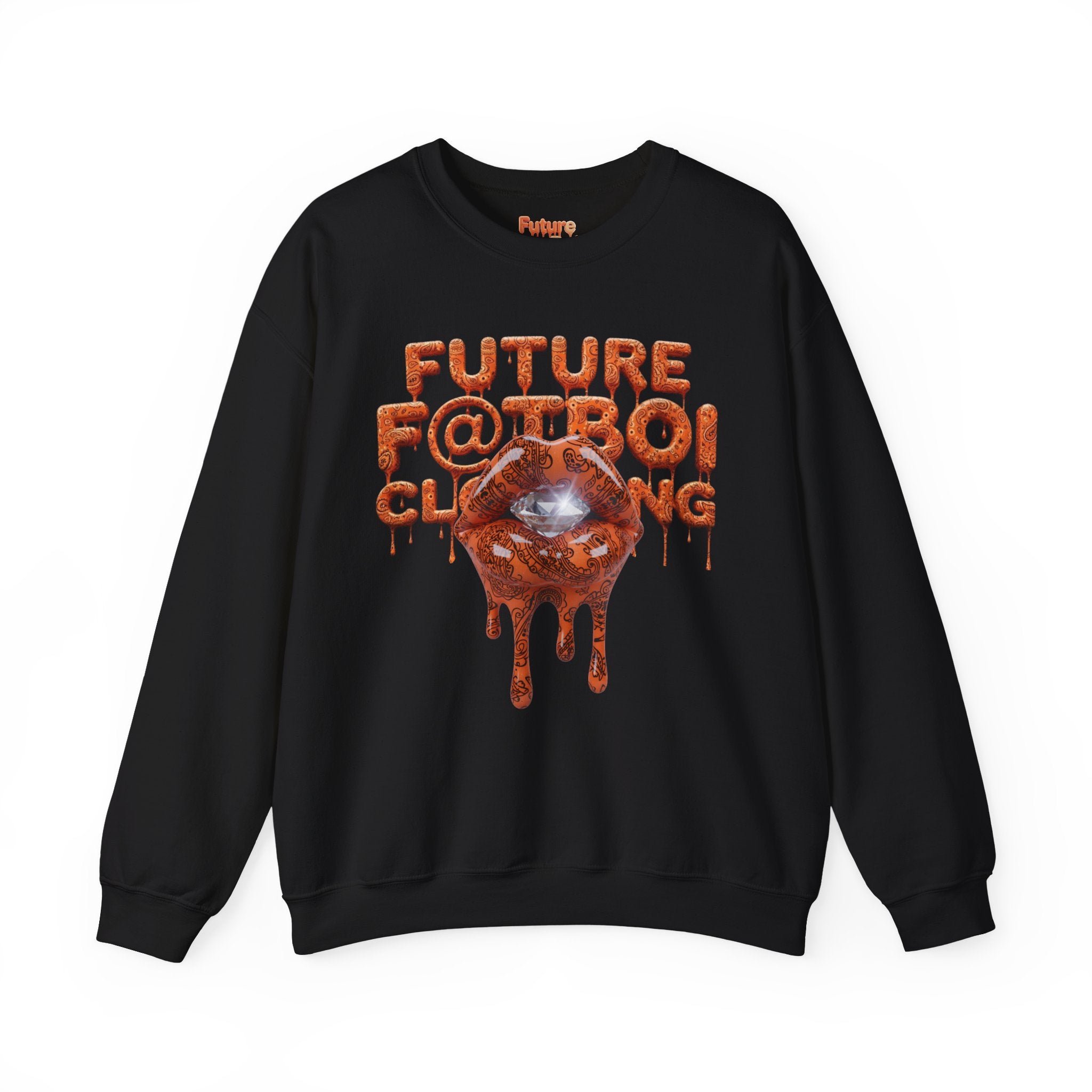 Future Fatboi Orange Diamonds - Unisex Heavy Blend™ Crewneck Sweatshirt