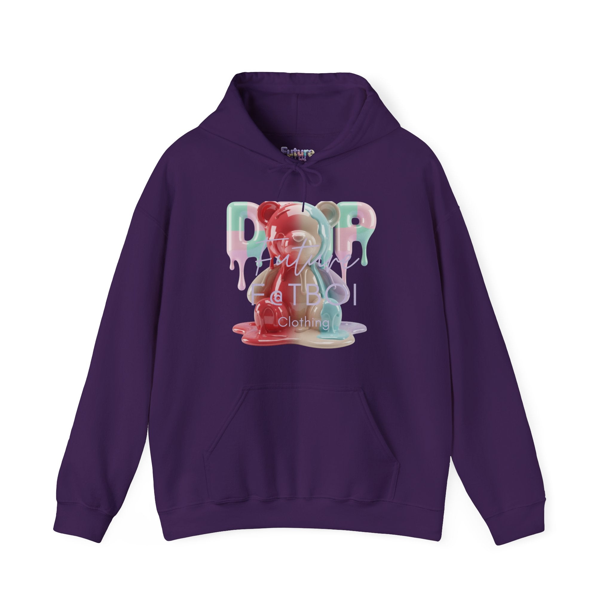 Colorful Drip Bear Hoodie