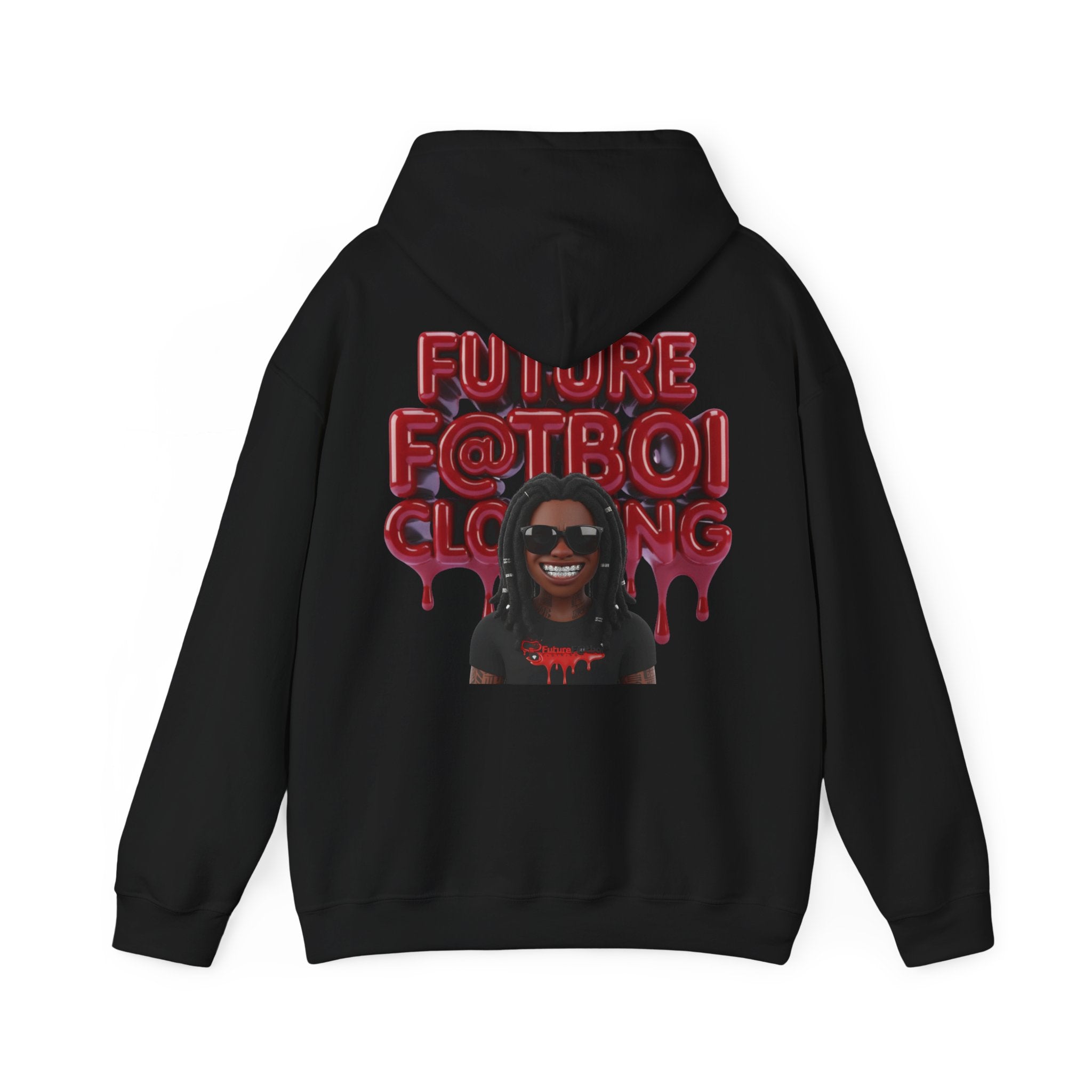 Future Fatboi Clothing Hoodie, Unisex Black Sweatshirt, Trendy Streetwear, Graphic Hoodie, Fashion Gift for Hip-Hop Lovers