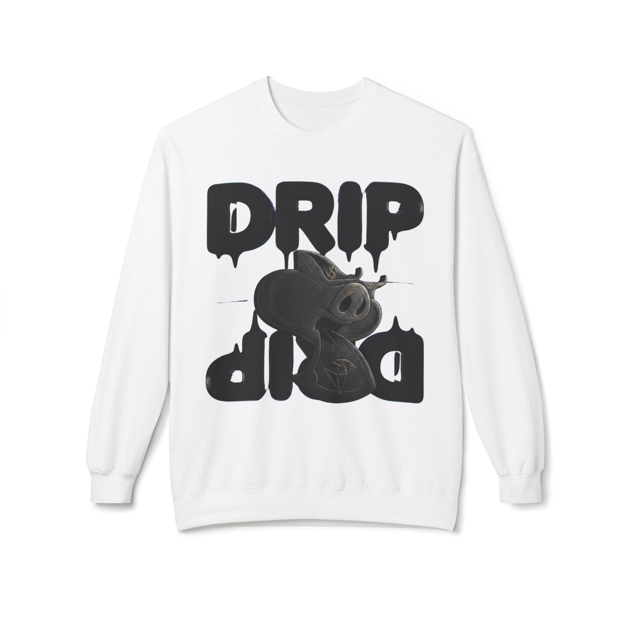 Future Fatboi Clothing Liquorice  Drip Unisex Fleece Sweatshirt, Drip Style Crewneck, Streetwear Fashion, Casual Warmth, Perfect for Gifting