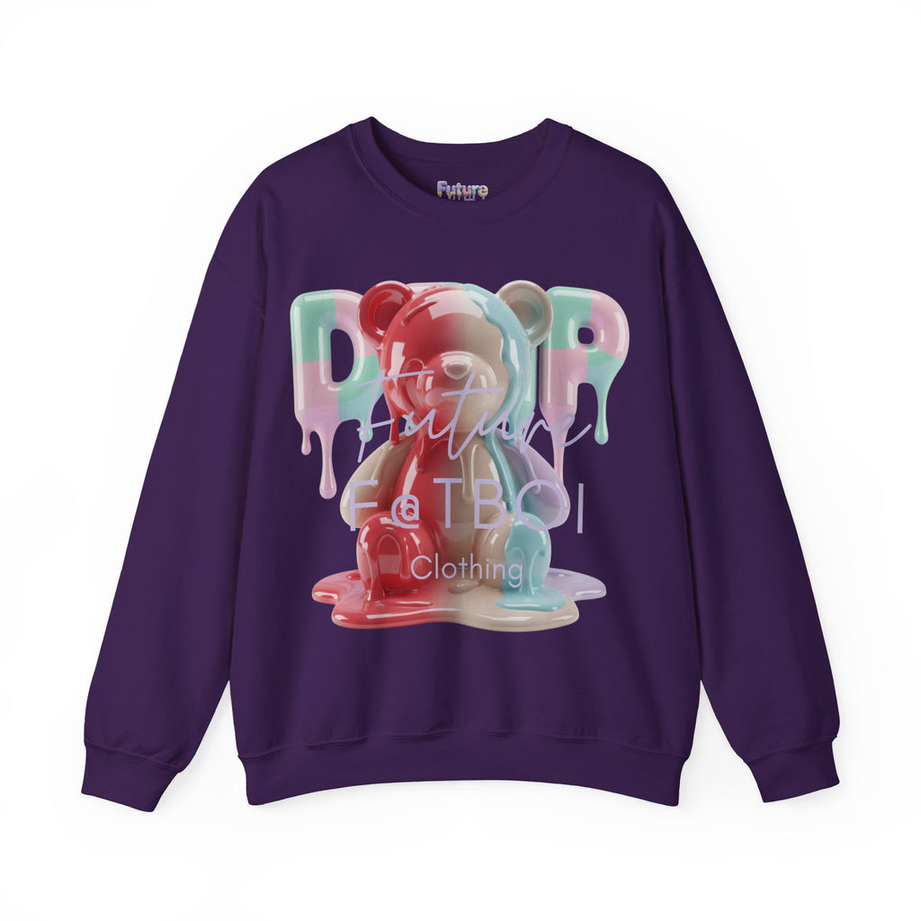 Future Fatboi Clothing Colorful Drippy Bear Crewneck Sweatshirt